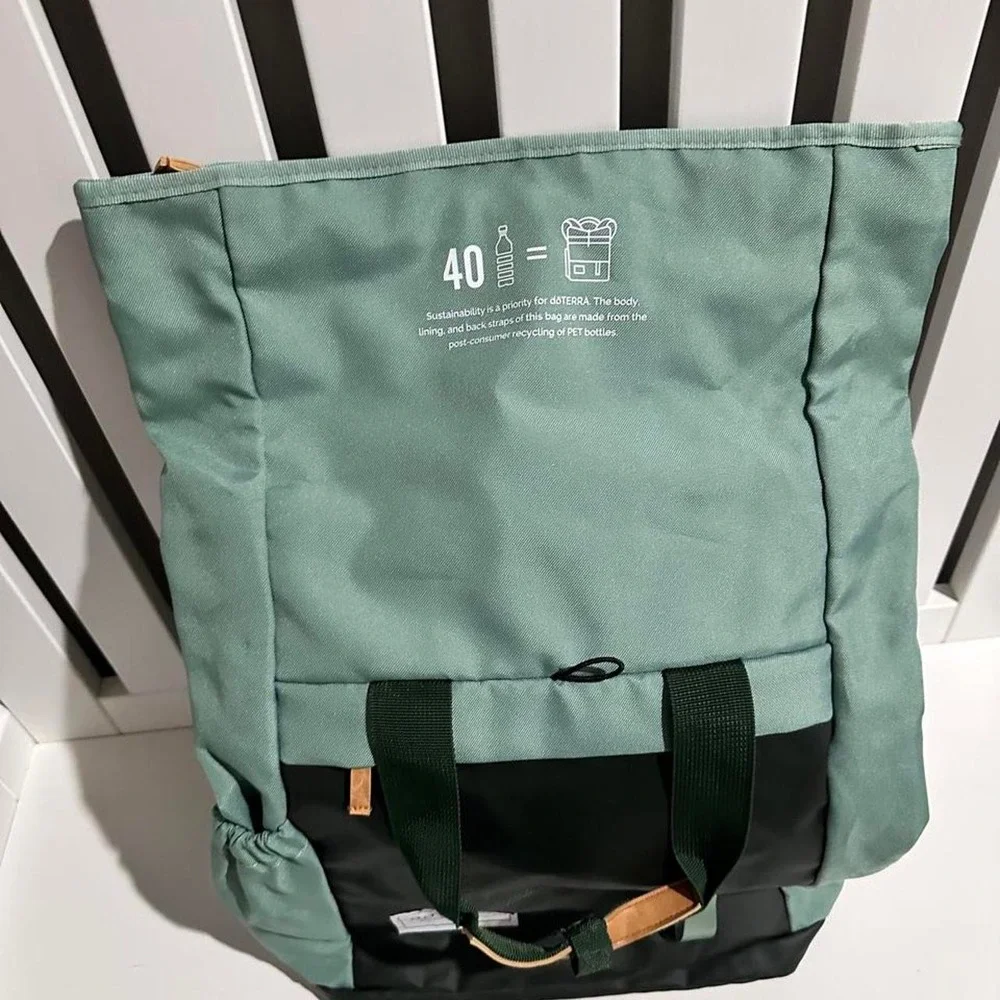 NWOT dōTERRA Sage Green Sustainable Commuter Daypack